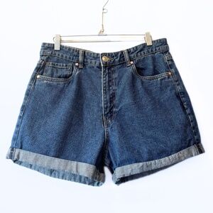 Refuge Mom Dark Wash Denim Shorts Size 29